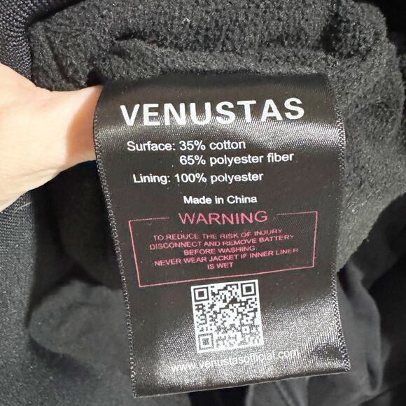 Venustas Pullover Heated Hoodie For Unisex With Heating Pockets Black Large - Picture 15 of 15